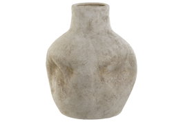 DKD Home Decor Jarrón de Gres Marrón Desgastado