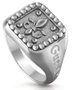 Guess Anillo Knight Flower JUMR01328JWAS64 Gris Talla 64
