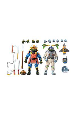 Space Adventure Donatello & Samurai Adventure Michelangelo Pack 2 Scale Action Fig. 18 cm