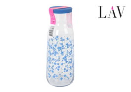 LAV Botella/Decant 1.2L con Tapón Flor ø7x9x26 cm (12 Unidades)