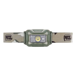 Petzl ARIA 1 RGB Frontal LED Recargable, 350 Lumen, IP67, Resistente al Agua y Golpes, Colores Camuflaje (Hellbraun/Grn)
