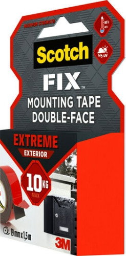 Scotch Cinta de montaje doble cara Extreme 1,5 m x 19 mm