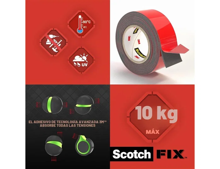 Scotch Cinta de montaje doble cara Extreme 1,5 m x 19 mm