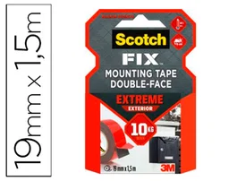 Scotch Cinta de montaje Extreme doble cara para exteriores 19mm x 1,5m