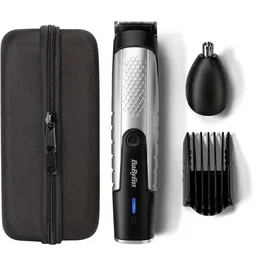 Babyliss Recortadora de Barba P1358E - Cuchilla de Acero Inoxidable, Resistente al Agua, Funciona con Pilas