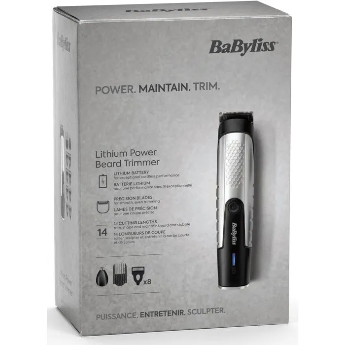 Babyliss Recortadora de Barba P1358E - Cuchilla de Acero Inoxidable, Resistente al Agua, Funciona con Pilas Babyliss Recortadora de Barba P1358E - Cuchilla de Acero Inoxidable, Resistente al Agua, Funciona con Pilas