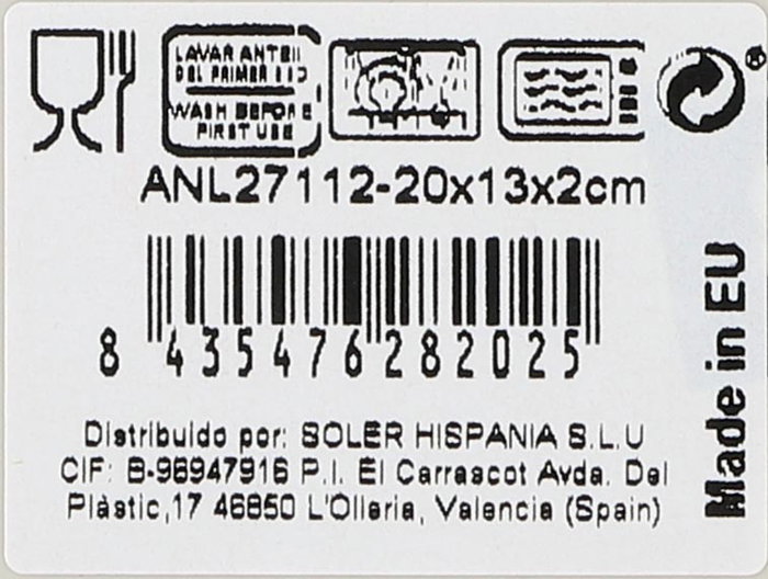 La Mediterranea Fuente Ovalada Anllo Nordic Brillo 24 Unidades