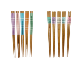 DKD Home Decor Set de Palillos de Bambú Multicolor, 100 Piezas