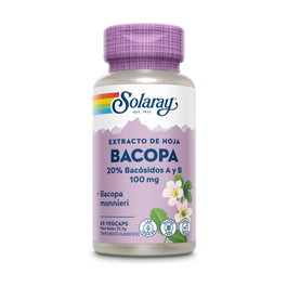 Solaray Bacopa 100mg 60 Cápsulas Complemento Alimenticio para el Sistema Cognitivo