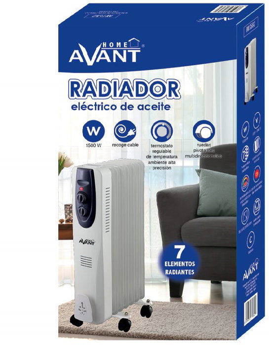 AVANT Radiador de aceite Avant 1500W - 7 elementos
