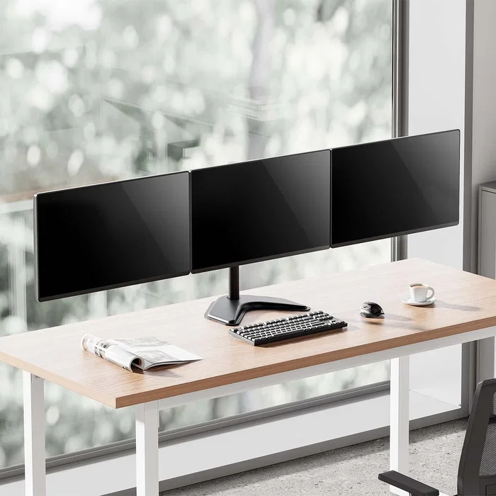 AISENS Soporte de Mesa para 3 Monitores DT27TSR-287, 13-27 pulgadas