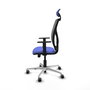 PIQUERAS Y CRESPO Silla de oficina Motilla con Mecanismo Sincro/Traslack, Azul claro y Gris