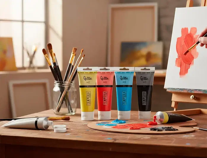 Liderpapel Pintura acrílica caja de 6 tubos de 75 ml colores básicos Liderpapel Pintura acrílica caja de 6 tubos de 75 ml colores básicos