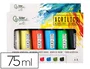 Liderpapel Pintura Acrílica Caja de 6 Tubos de 75 ml Colores Básicos