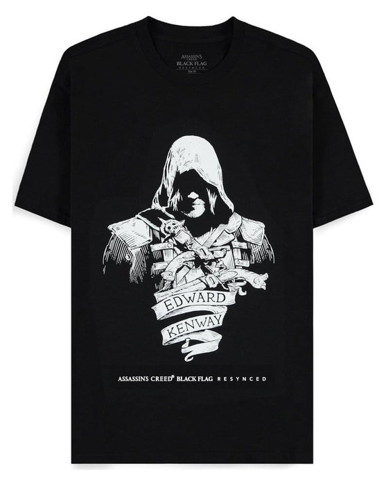 PCMerch Assassin's Creed Black Flag Resynched Edward Kenway Camiseta Negra Talla L PCMerch Assassin's Creed Black Flag Resynched Edward Kenway Camiseta Negra Talla L
