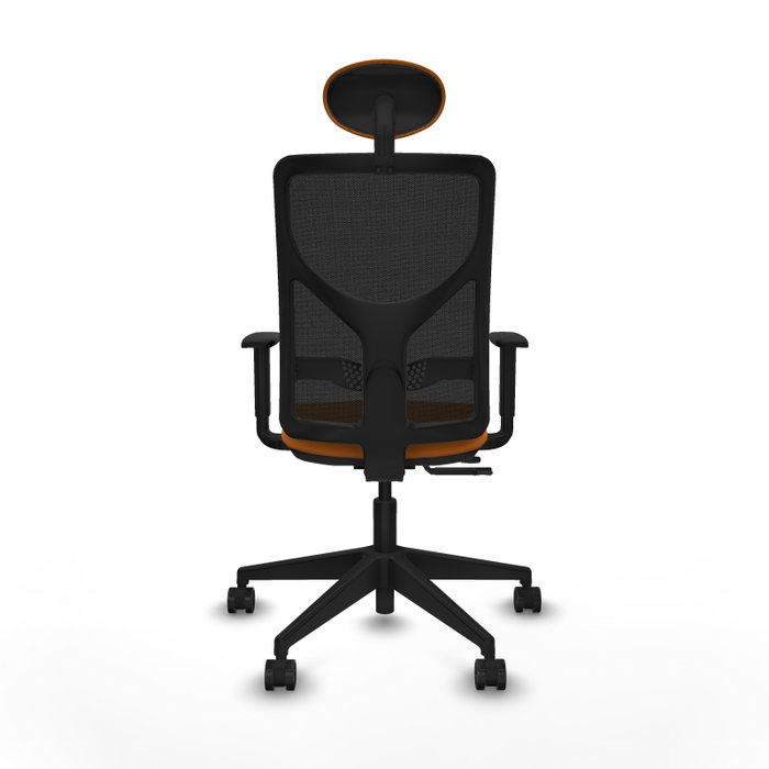 PIQUERAS Y CRESPO Silla de oficina Motilla con mecanismo Sincro/Traslack, Naranja y Negro