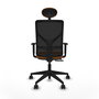 PIQUERAS Y CRESPO Silla de oficina Motilla con mecanismo Sincro/Traslack, Naranja y Negro