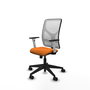 PIQUERAS Y CRESPO Silla de oficina Motilla Naranja y Blanco