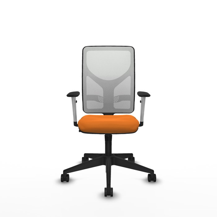 PIQUERAS Y CRESPO Silla de oficina Motilla Naranja y Blanco
