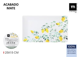 La Mediterranea Bandeja Melamina Mate Citrus (12 Unidades) 25 x 15 x 2 cm