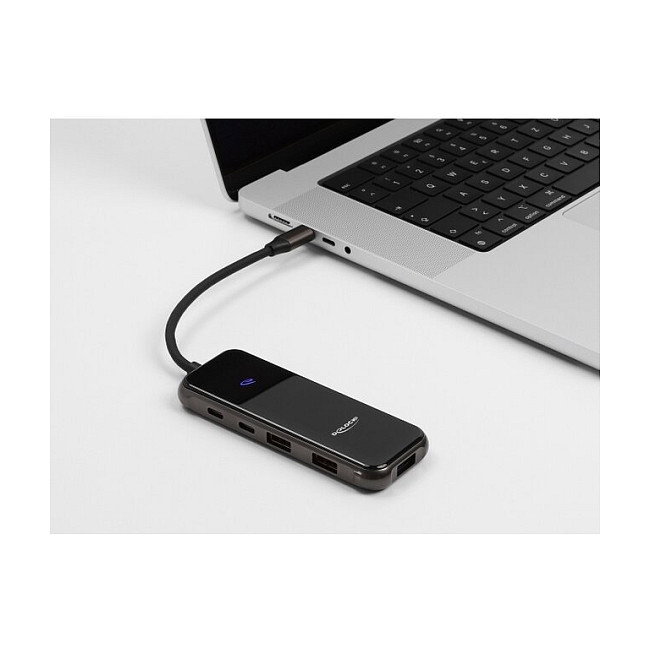 DeLOCK 92001 Dockingstation USB Type-C™ 4K HDMI, Hub USB y SD/Micro SD, 85 W PD, Antracita