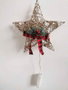DKD Home Decor Estrella LED de Ratán 30x5x30 Dorado Natural