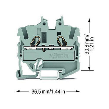 WAGO 2052-1201, 5,2 mm, 36,5 mm, 100 unidades