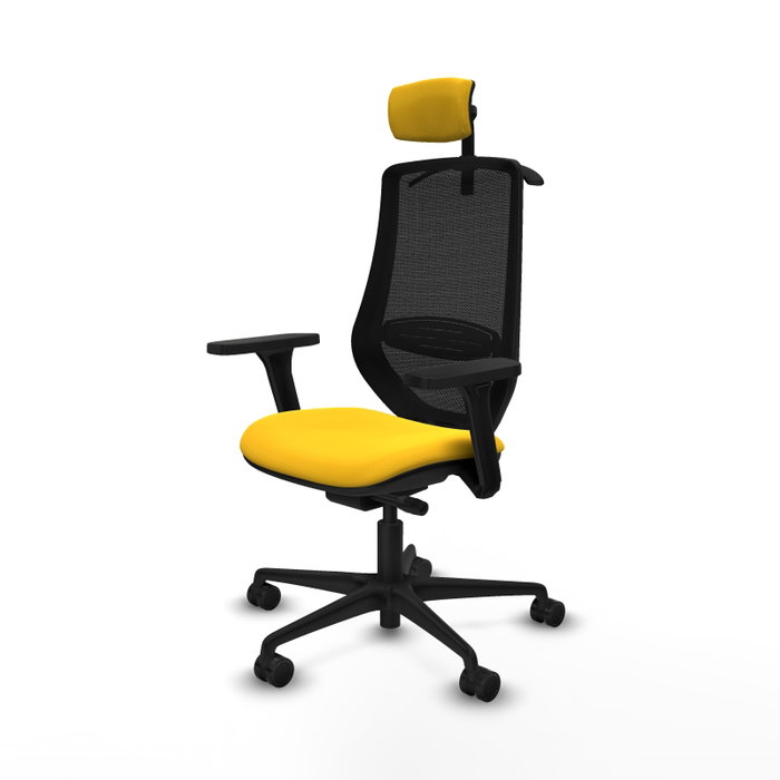 PIQUERAS Y CRESPO Silla de oficina Mardos con mecanismo Sincro/Traslack, Amarillo y Negro PIQUERAS Y CRESPO Silla de oficina Mardos con mecanismo Sincro/Traslack, Amarillo y Negro