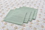 DKD Home Decor Mantel Shabby Vichy sweet Verde 150 x 150 cm Set de 5 Algodon Polyester