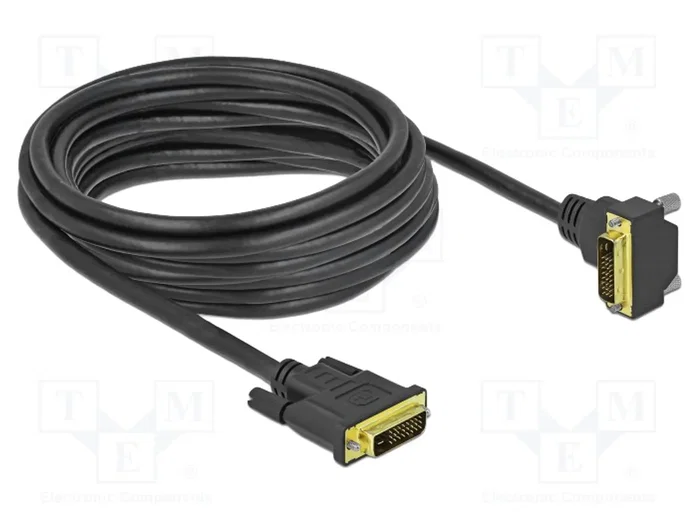 DeLOCK 85896 Cable DVI-D 24+1 con conectores angulados de 5 m DeLOCK 85896 Cable DVI-D 24+1 con conectores angulados de 5 m