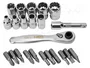 NEO TOOLS Juego de herramientas calendario de Adviento 1/4 pulg. 23 uds.