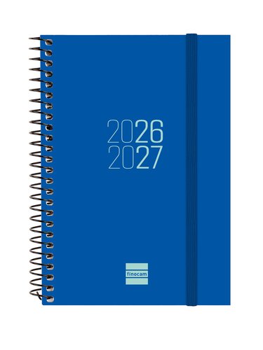 FINOCAM Agenda Escolar 2026-27 Espir Espiral Tapa PP Apaisada con Goma Azul FINOCAM Agenda Escolar 2026-27 Espir Espiral Tapa PP Apaisada con Goma Azul