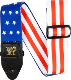 Ernieball Correa Premium para Guitarra y Bajo Stars & Stripes de Polipropileno Ajustable