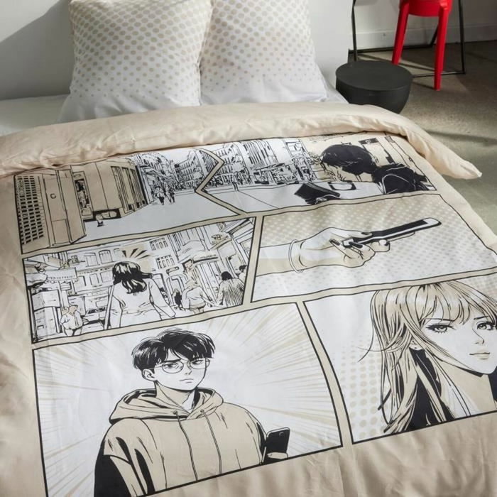 Today Juego de cama JAVA 2 personas 240x220 cm Beige Estampado manga