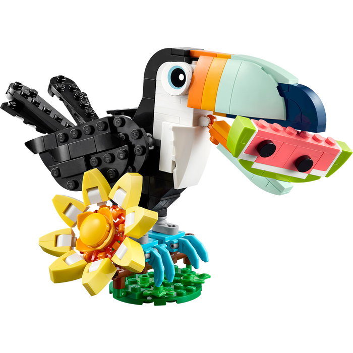 LEGO Creator 3 en 1 Fauna Salvaje: Tucán Tropical 31173 - Set de Construcción de Tucán, Mariposa y Pez Tropical en Español +7 años