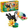 LEGO Creator 3 en 1 Fauna Salvaje: Tucán Tropical 31173 - Set de Construcción de Tucán, Mariposa y Pez Tropical en Español +7 años