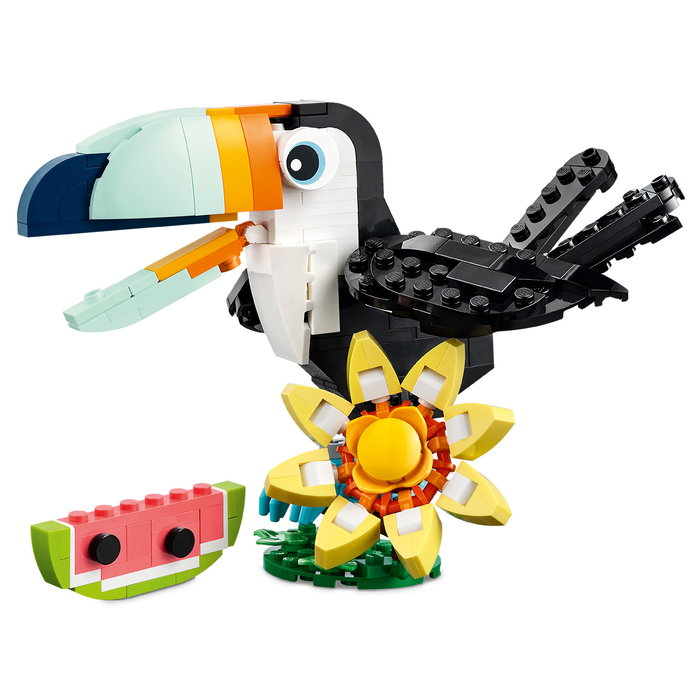 LEGO Creator 3 en 1 Fauna Salvaje: Tucán Tropical 31173 - Set de Construcción de Tucán, Mariposa y Pez Tropical en Español +7 años