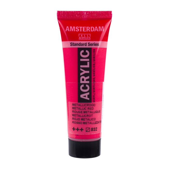 Amsterdam Pintura Acrílica Standard Series Rojo Metálico 832, 20 ml Amsterdam Pintura Acrílica Standard Series Rojo Metálico 832, 20 ml