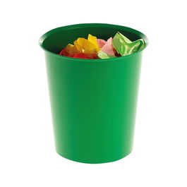 Papelera Plastico Cerrada Faibo 14 L Verde