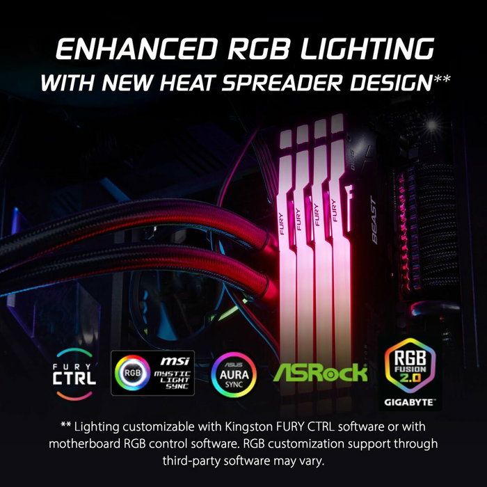 Kingston FURY Beast RGB DDR5 32 GB (2 x 16 GB) 6000 MT/s CL30