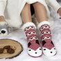 Sensly Calcetines Sherpa Animal con Suela Antideslizante Colección Noel Talla 36/41