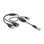 DeLOCK 13006 Cable Coaxial con Alimentación de Fantasmas 5 V USB 0,22 m