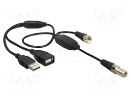 DeLOCK 13006 Cable Coaxial con Alimentación de Fantasmas 5 V USB 0,22 m