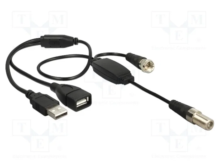 DeLOCK 13006 Cable Coaxial con Alimentación de Fantasmas 5 V USB 0,22 m DeLOCK 13006 Cable Coaxial con Alimentación de Fantasmas 5 V USB 0,22 m