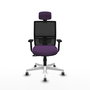 PIQUERAS Y CRESPO Silla de oficina Yunquera Morada con Mecanismo Sincro