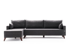 Atelier Del Sofa Sofá Esquinero Izquierdo Antracita - Ancho 275cm, Alto 85cm, Profundo 81cm