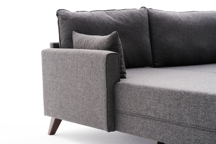 Atelier Del Sofa Sofá Esquinero Izquierdo Antracita - Ancho 275cm, Alto 85cm, Profundo 81cm