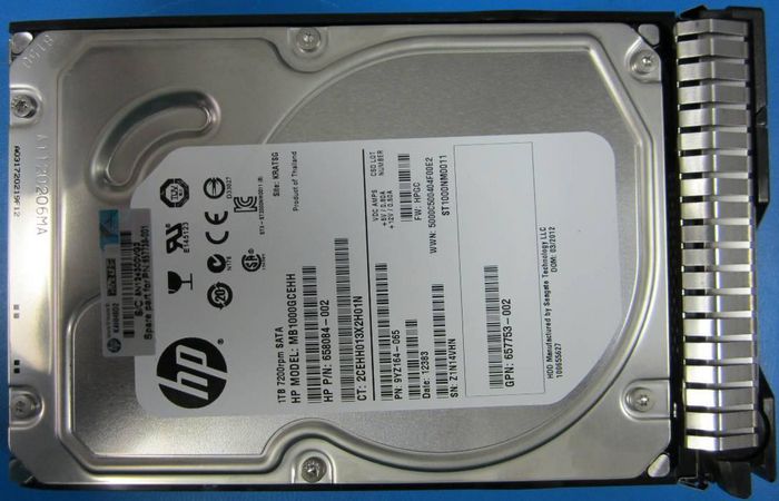 HP Hewlett Packard Enterprise 1TB 6G SATA 7200 RPM LFF (3.5-inch) SC Midline (MDL)