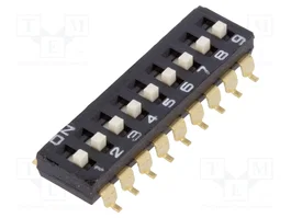 Aratas (Formerly Omron Components) Interruptor DIP-SWITCH A6S-9104-H de 9 secciones SMT