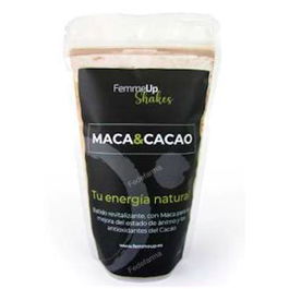 FEMMEUP Shake Maca Tricolor, Cacao y Algarroba Bio 200g - Alimento en polvo disoluble